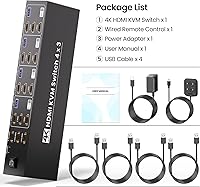 Scyniney USB 3.0 Three Monitor HDMI KVM Switch 4-Port — image 7