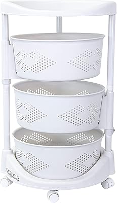dbest products Octopus 360 3-Tier Rolling Cart