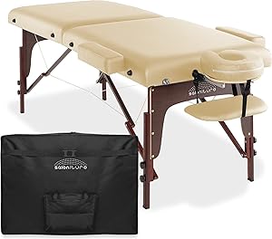 Saloniture Professional Portable Bi-Fold Memory Foam Massage Table - Cream Review