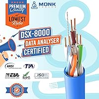 MONK CABLES CAT6 Plenum Cable 1000ft — image 3