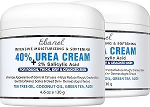 Ebanel Urea Cream 40% plus Salicylic Acid 2% Foot Cream 2-Pack