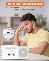 FIOLEES TD-816 Rechargeable Cassette Tape Player Boombox with Bluetooth — image 9