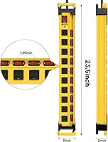 Plug'n Power Strip 10 Outlet Surge Protector 3300J with Individual Switches 9FT Cord — image 6