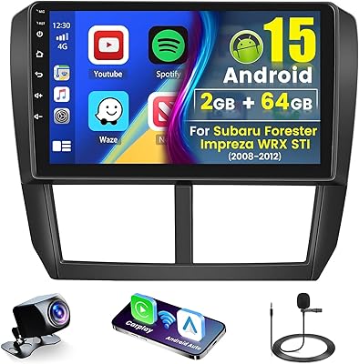 Roinvou 9-inch Android Car Radio for Subaru Forester Impreza WRX STI (2G+64G)