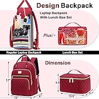 Weitars Laptop Backpack with Lunch Box Set — image 4