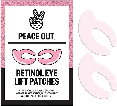 PEACE OUT Retinol Eye Lift Patches, 5 Count