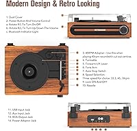 RetroAudio JM-104 Bluetooth Turntable — image 6