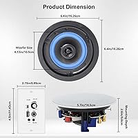 Herdio HCS-418 4-Inch Bluetooth Ceiling Speakers — image 4