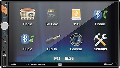 Dual DM720 7-Inch Double-DIN Mechless Receiver with Bluetooth