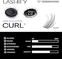 Lashify Curl 12mm Gossamer DIY Eyelash Extensions Refill, Black — image 3
