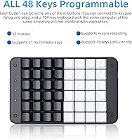 Koolertron One Handed Mechanical Gaming Keyboard 48 Keys — image 2