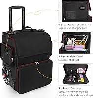 OCHEAL Large Makeup Train Case with Wheels — image 5
