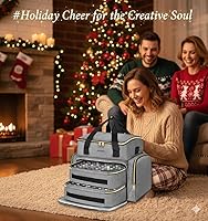 YOREPEK Nail Polish Organizer Case, Grey, Holds 96 Bottles — image 2