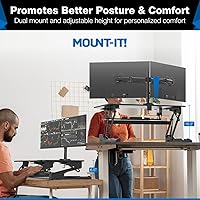 Mount-It! MI-7934 Standing Desk Converter Dual Monitor Mount 36″ — image 2