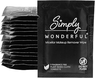 Simply Wonderful Biodegradable Makeup Remover Wipes, 100 Count