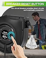 WILAWELS Retractable Extension Cord Reel 60FT 12AWG — image 6