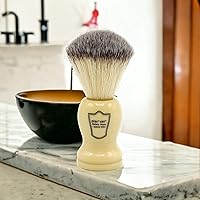 Parker Synthetic Shaving Brush with Faux Cream Handle — image 3