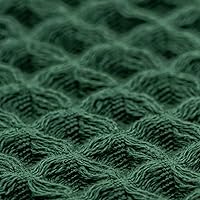 KOSMU Hair Towel - 100% Cotton Silk Hair-Drying Waffle Wrap Turban (Forest Green) — image 4