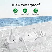 CALIONLTD Outdoor Power Strip Weatherproof with 14.7ft Extension Cord — image 2