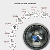 Rockville RV8.2A Dual 8″ 800W Subwoofers + 1200W Mono Amp Car Audio Kit — image 3
