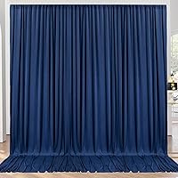 NSSONBEN 10ft x 10ft Navy Blue Backdrop Curtains, 2 Panels 5x10ft — image 1