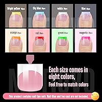 MUTIOVO 8 Mixed Summer Color French Tip Toe Nail Tips — image 5