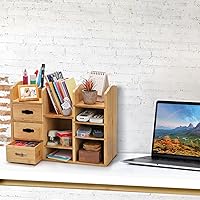 Coloch Bamboo Makeup Organizer with Drawers — image 7