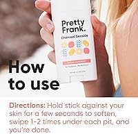 Pretty Frank Natural Aluminum-Free Deodorant Stick, Charcoal Seaside (2-Pack) — image 5