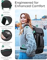 BAGSMART Womens Backpack Carry On Flight Approved 17.3″ Laptop Travel Backpack — image 4