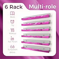 YMVV Wall-Mounted Nail Polish Organizer Rack - Mirror Pink — image 5
