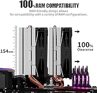 upHere D6SEK CPU Air Cooler with 6 Heat Pipes and Dual 120mm Fans — image 3