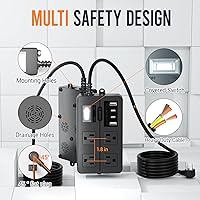 VNJ Outdoor Power Strip with 4AC Outlets + 4USB Ports, 15FT Extension Cord — image 6