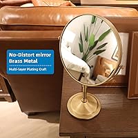 Gecious Antique Brass Makeup Mirror 1X/10X 8 Inch — image 8