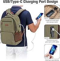 Tzowla Canvas Laptop Backpack 15.6″ — image 3