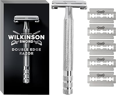 Wilkinson Sword Classic Double Edge Safety Razor with 5 Refill Blades