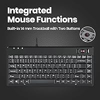 Perixx PERIBOARD-505H Wired Mini Keyboard with Trackball — image 4