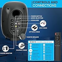 Pyle PBKSR40 Bluetooth Bookshelf Speakers — image 2