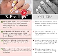 SXC Cosmetics X-Pro Tips French Tip Press On Nails - GLOW117KIT-M Square — image 8
