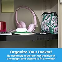 LockerMate Adjust-A-Shelf Locker Shelf, Black, 2-Pack — image 2