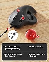 Nulea M509 Trackball Mouse Wired — image 6