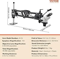 VEVOR Multi-Directional Microscope with Spring Bracket, 7X-45X Magnification — image 7