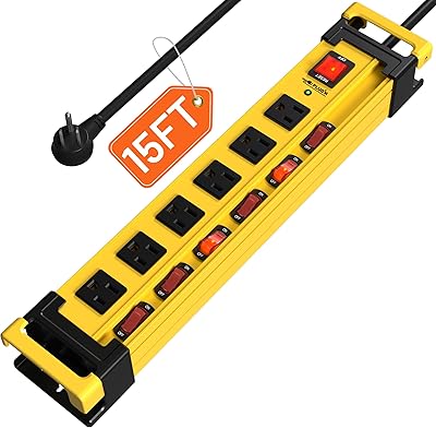 Plug'n Power Strip Surge Protector 2700J with Individual Switches