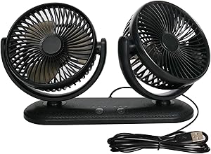 TriPole DC201 Dual Head Car Fan