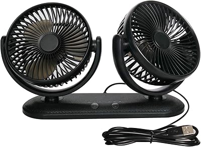 TriPole DC201 Dual Head Car Fan