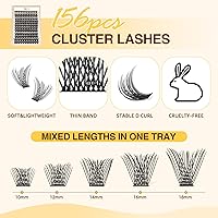 QUEWEL Lash Clusters Kit, 156 PCS, MIX 10-18mm — image 4