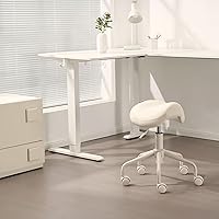 DR.LOMILOMI Ergonomic Saddle Stool Chair (Cream) — image 2