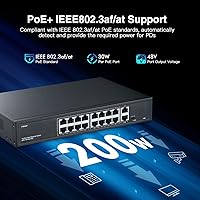 YuLinca F1602GP 16-Port PoE Switch with 2 Gigabit Uplink — image 4