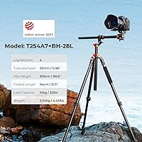 K&F CONCEPT 90" Ultra High Camera Tripod T254A7+BH-28L — image 2