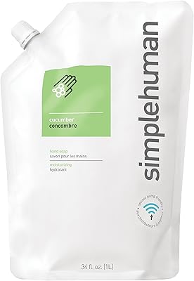 simplehuman Cucumber Moisturizing Liquid Hand Soap Refill Pouch, 68oz
