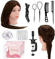 Cenoz 26″ Human Hair Mannequin Head Dark Brown — image 7